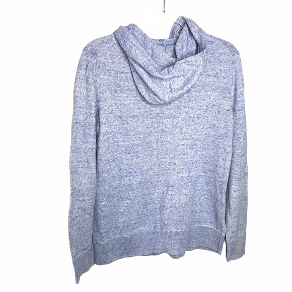 As New Gap Blue Marled Knit Hooded Sweater - Picture 7 of 8